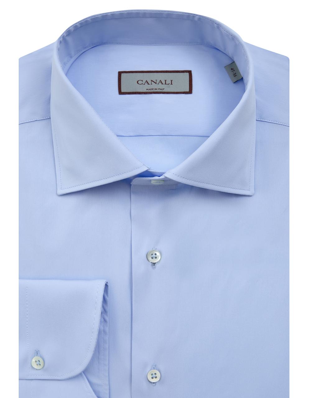 CANALI Голубая хлопковая кэжуал рубашка, фото 2