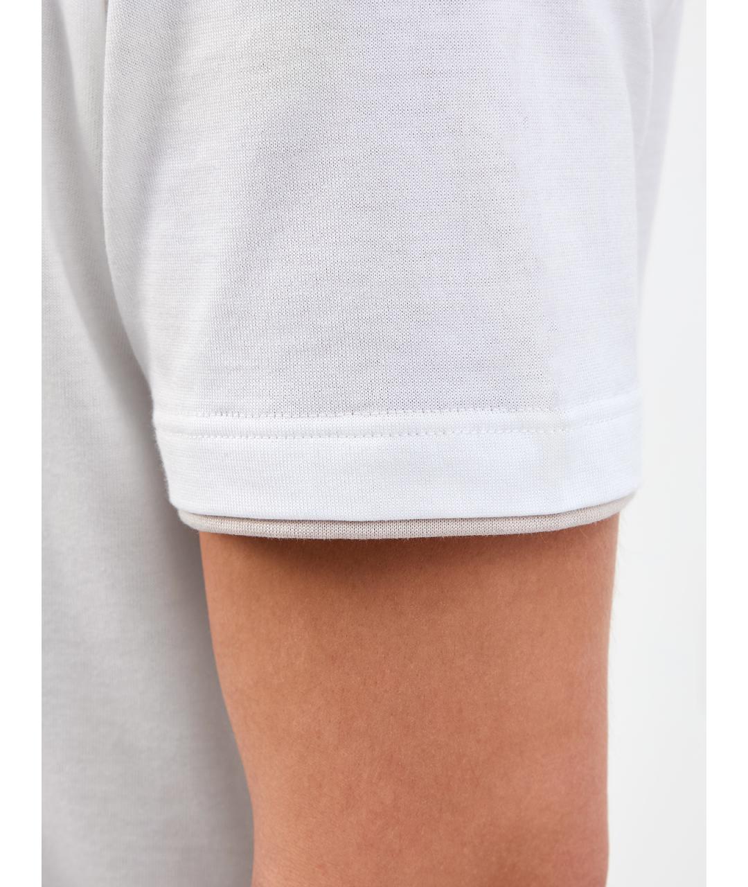 ELEVENTY Белая хлопковая футболка, фото 5