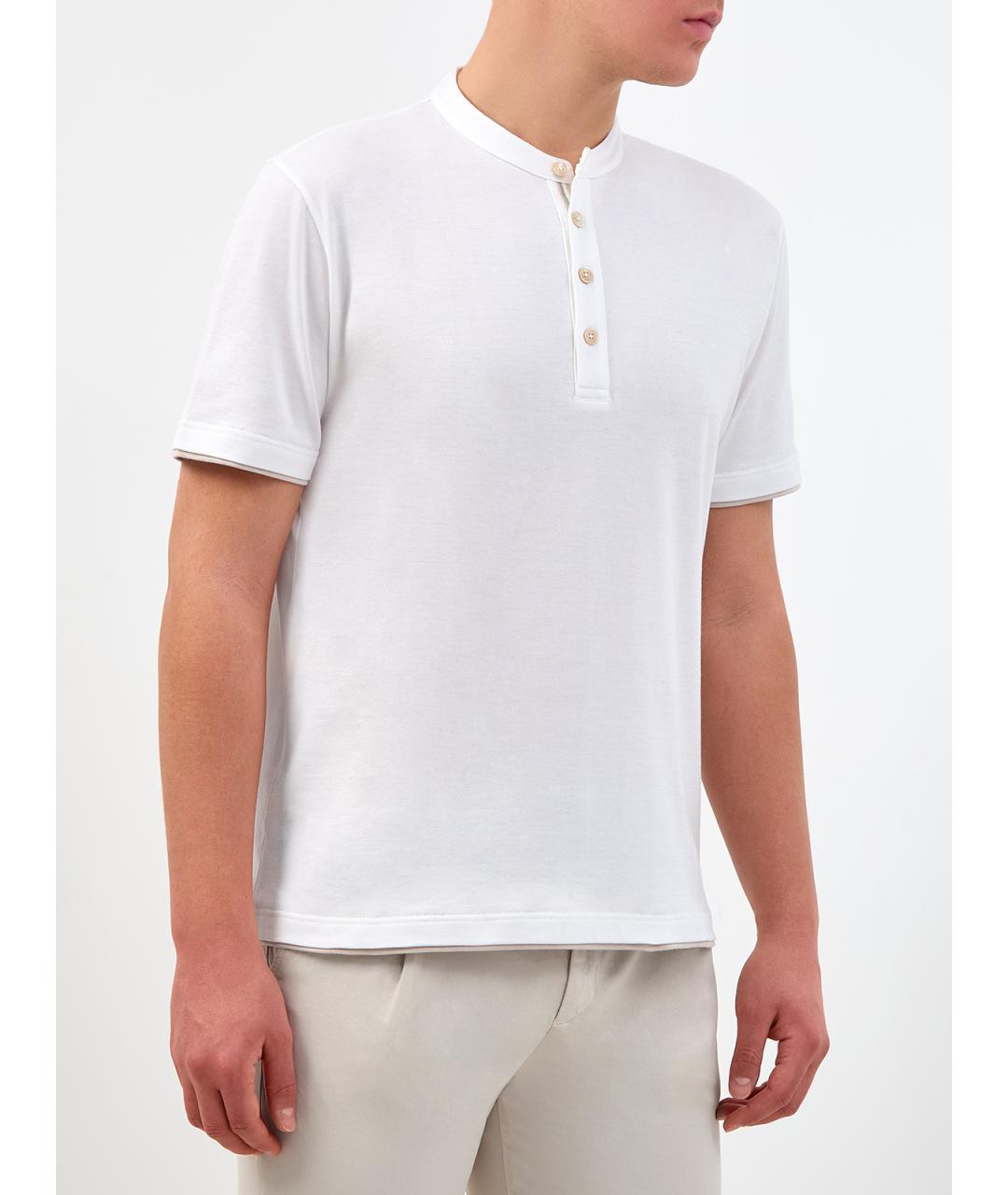 ELEVENTY Белая хлопковая футболка, фото 3