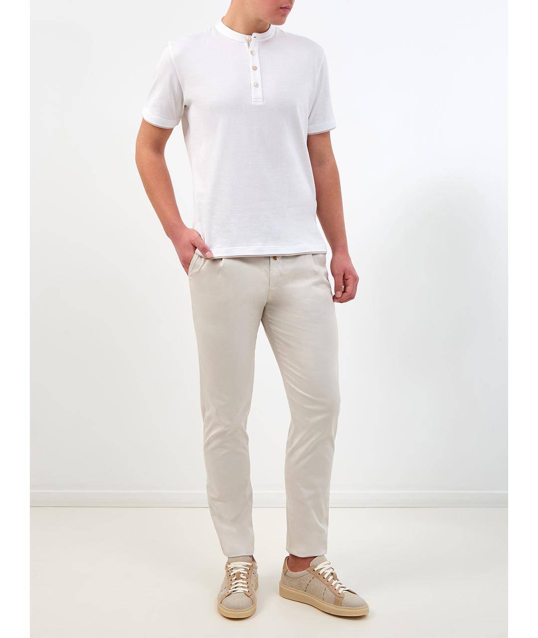 ELEVENTY Белая хлопковая футболка, фото 2