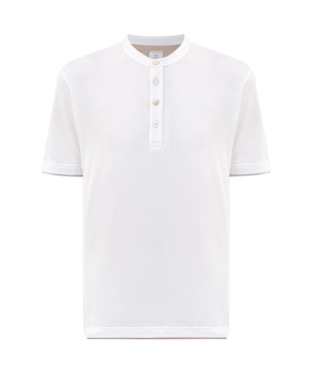 ELEVENTY Белая хлопковая футболка, фото 1