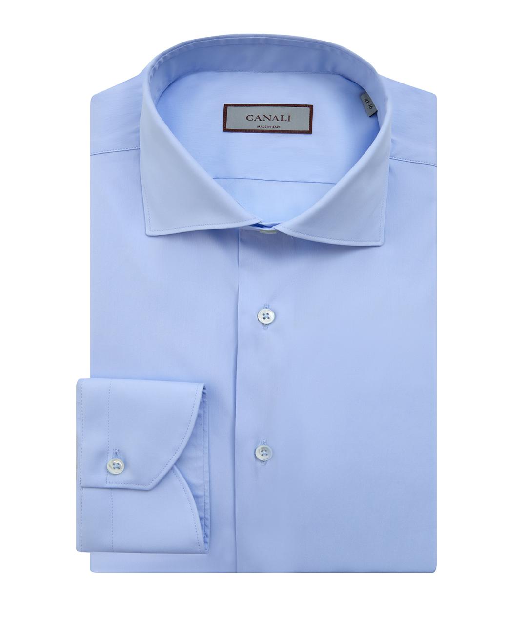 CANALI Голубая хлопковая классическая рубашка, фото 1