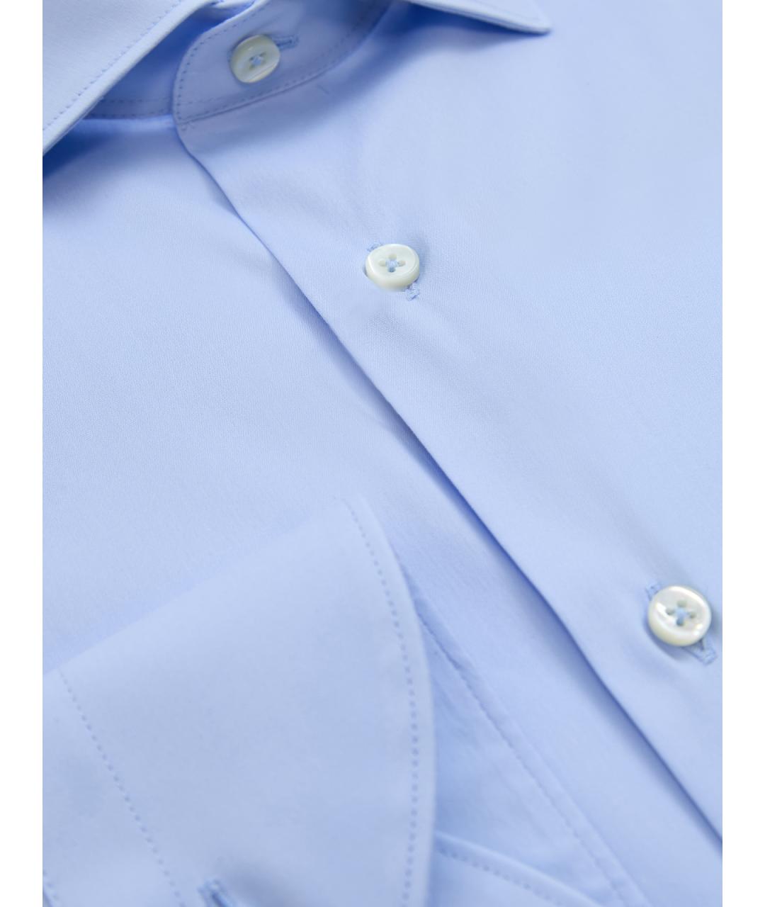 CANALI Голубая хлопковая классическая рубашка, фото 3