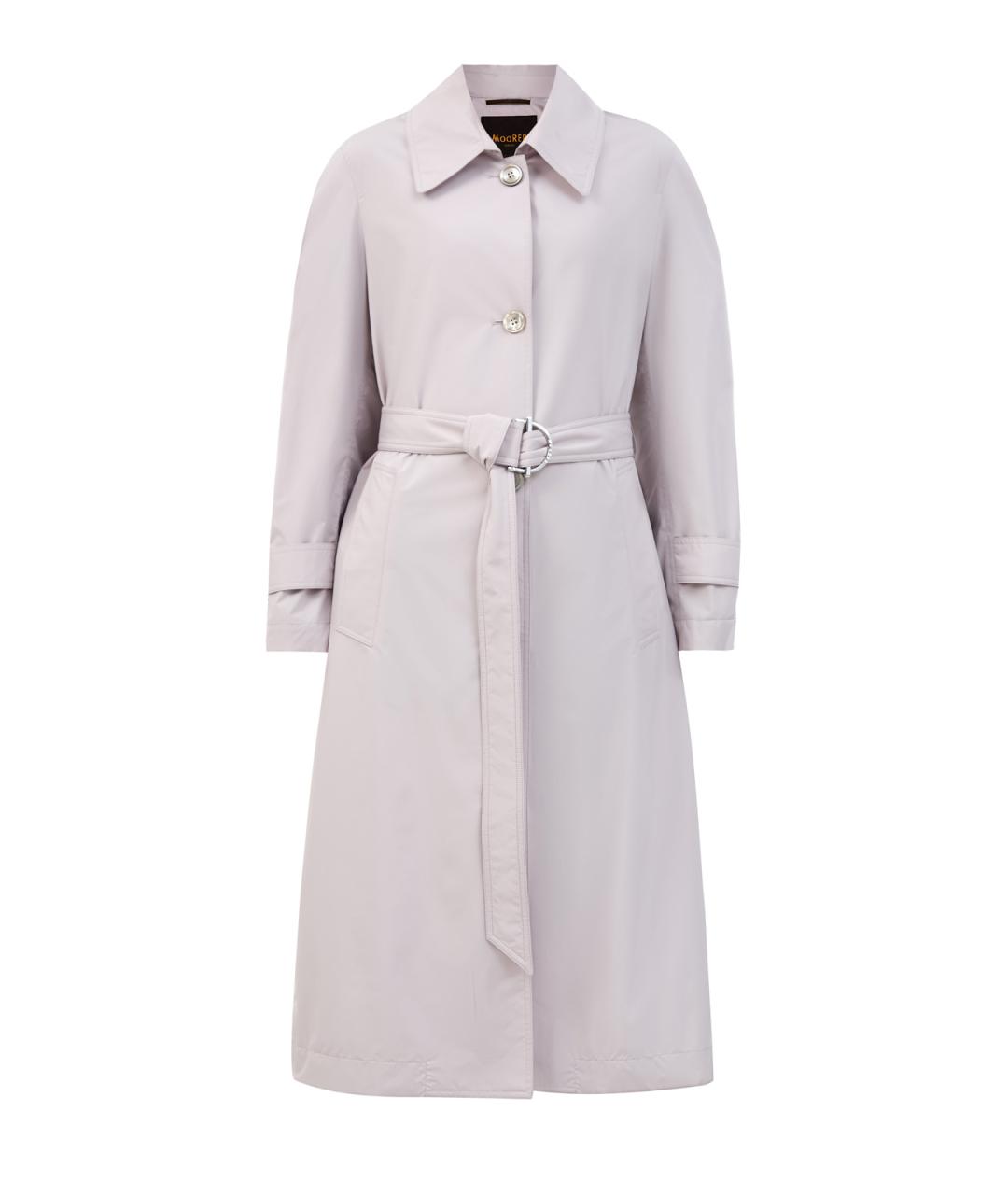 MOORER Серый полиэстеровый тренч/плащ, фото 1