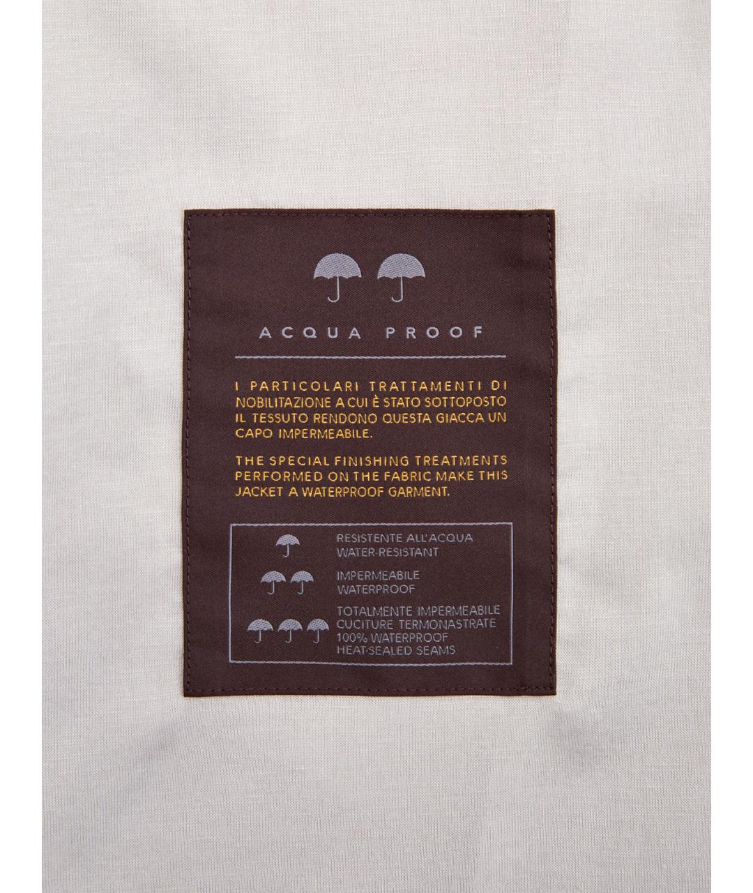 MOORER Серый полиэстеровый тренч/плащ, фото 6