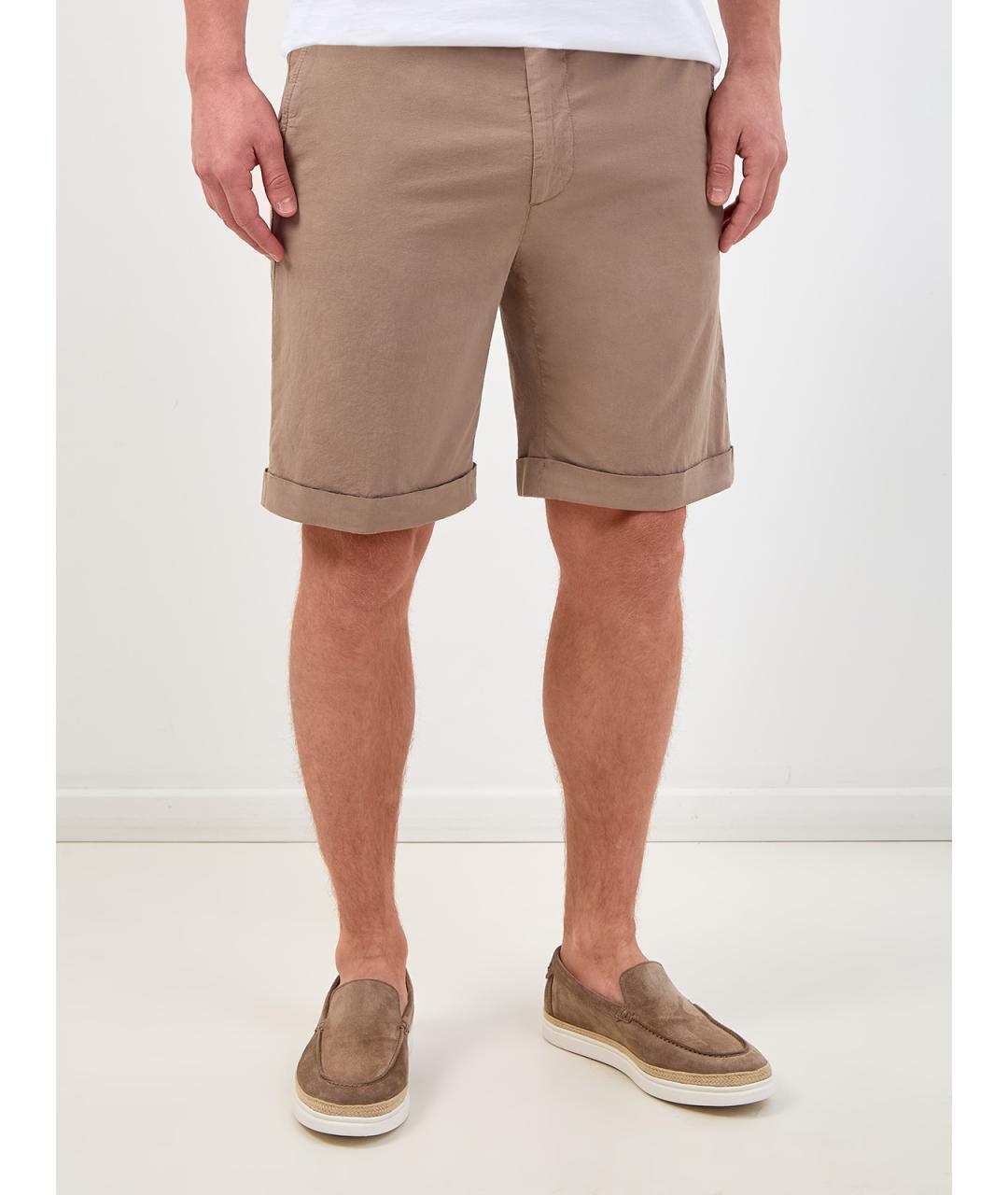 PESERICO Бежевые хлопковые шорты, фото 3