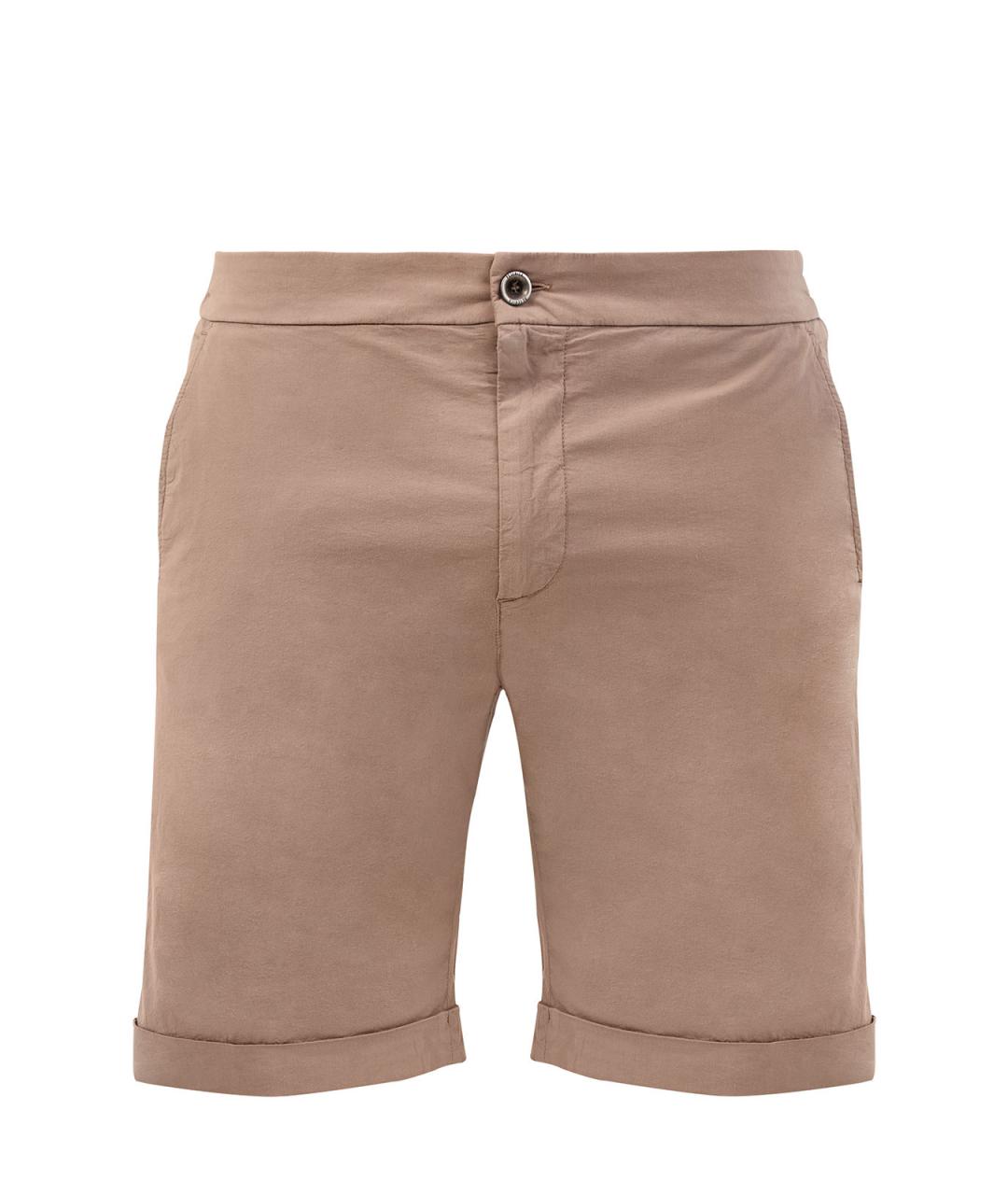 PESERICO Бежевые хлопковые шорты, фото 7