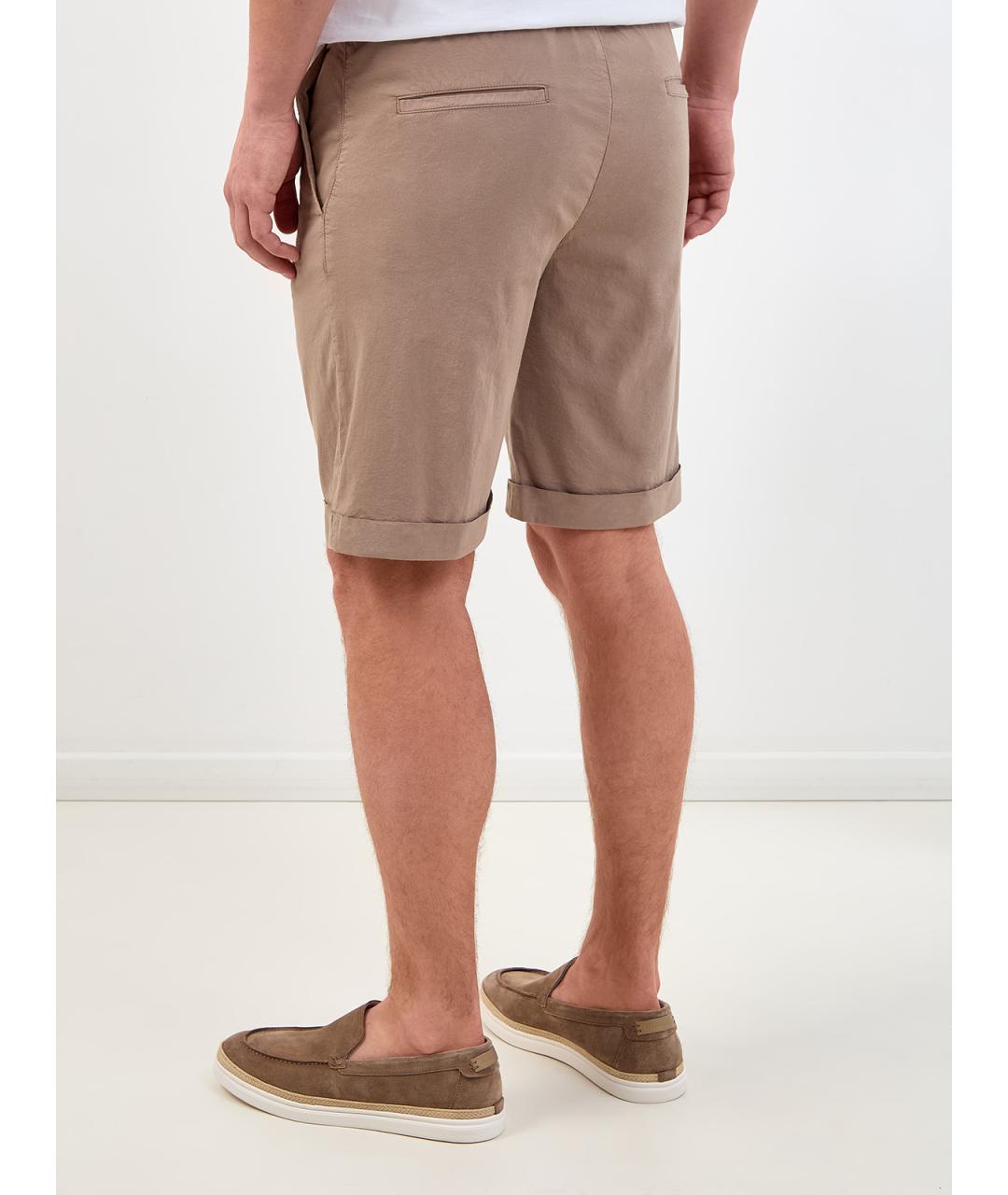 PESERICO Бежевые хлопковые шорты, фото 4