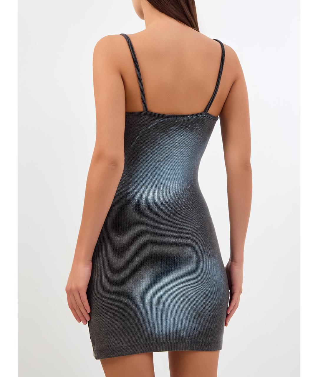 DIESEL Антрацитовый вискозный сарафан, фото 4