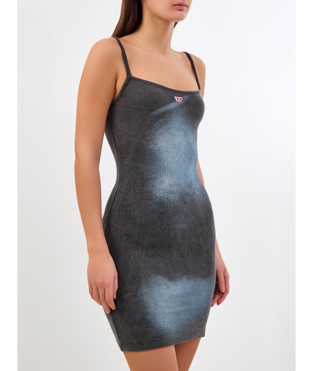 DIESEL Антрацитовый вискозный сарафан, фото 3