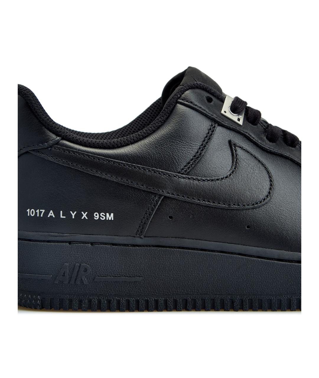 NIKE Черные кожаные низкие кроссовки / кеды, фото 4