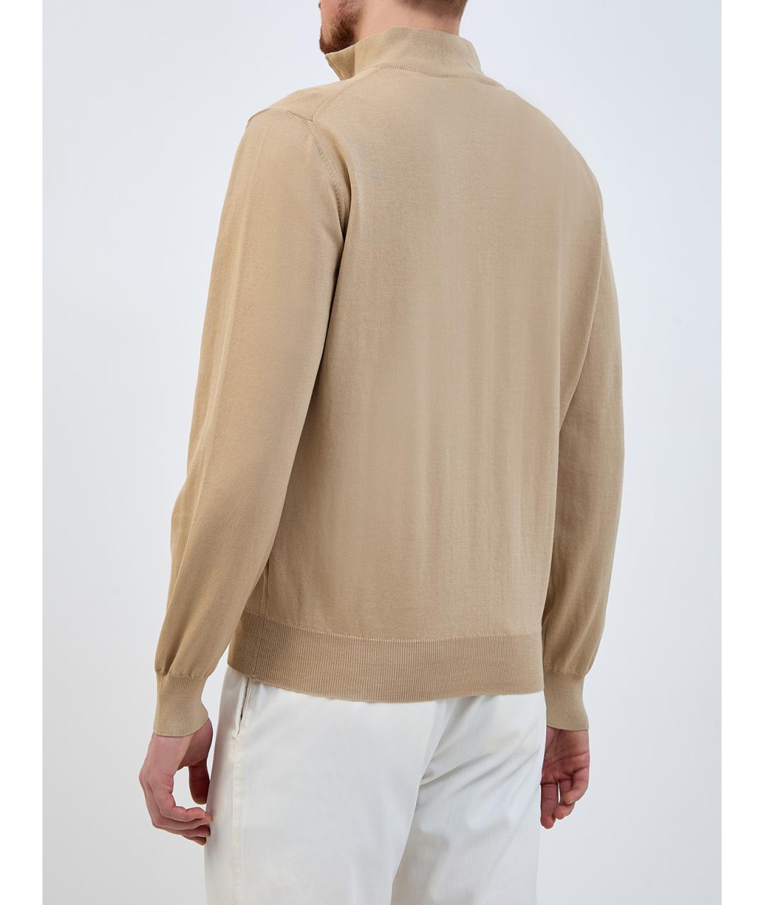 CANALI Бежевый хлопковый джемпер / свитер, фото 4