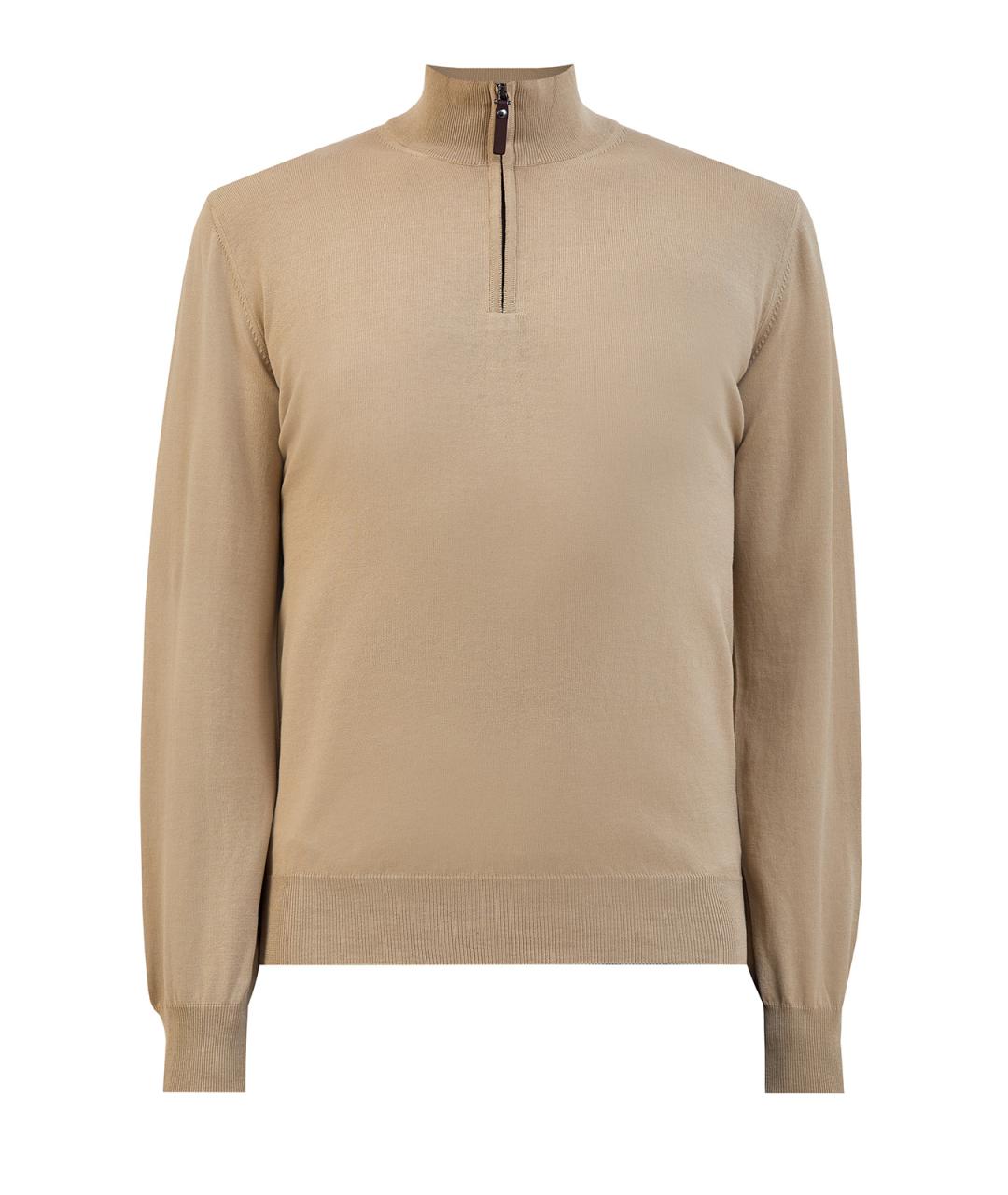 CANALI Бежевый хлопковый джемпер / свитер, фото 1