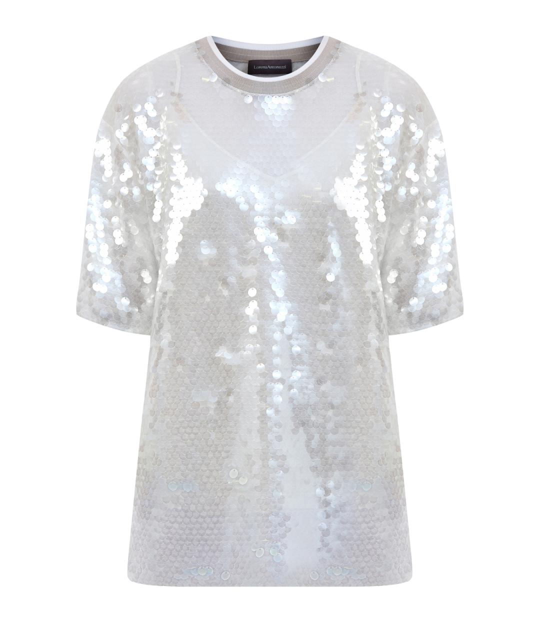 LORENA ANTONIAZZI Белая ацетатная блузы, фото 1