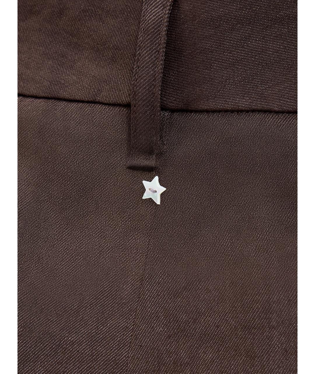 LORENA ANTONIAZZI Коричневые льняные брюки широкие, фото 6