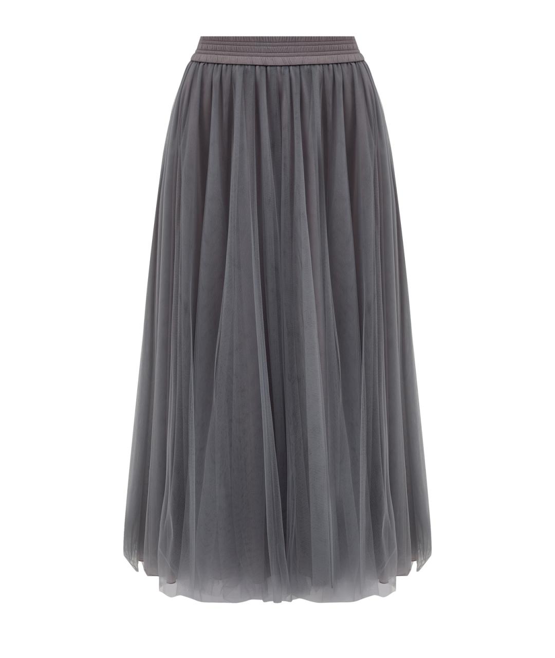 FABIANA FILIPPI Серая полиамидовая юбка макси, фото 1