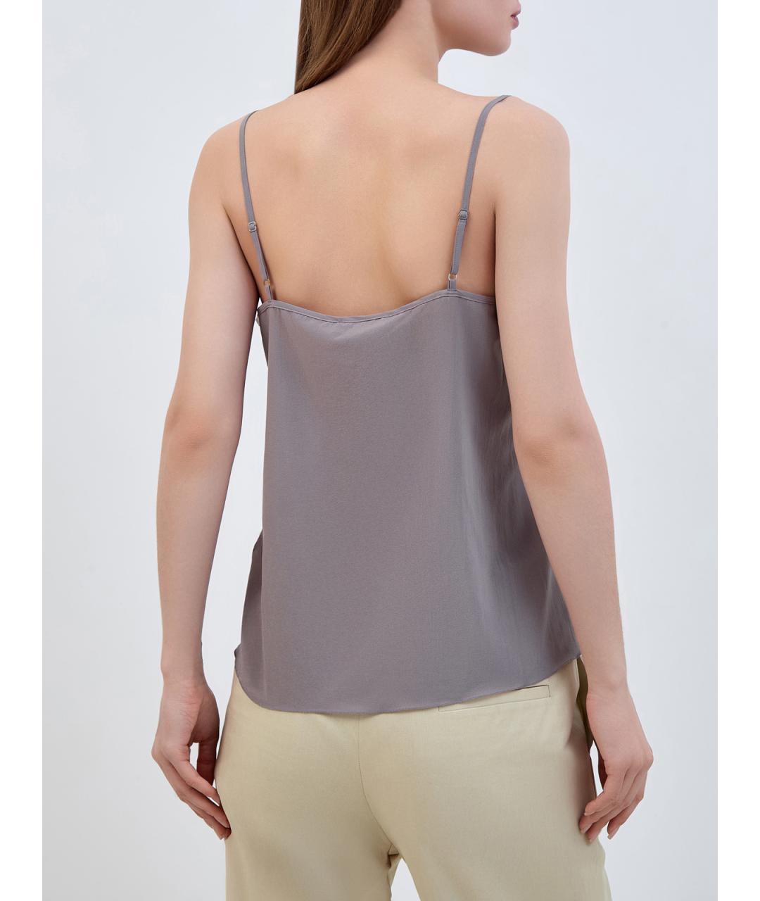 FABIANA FILIPPI Серая полиэстеровая майка, фото 4
