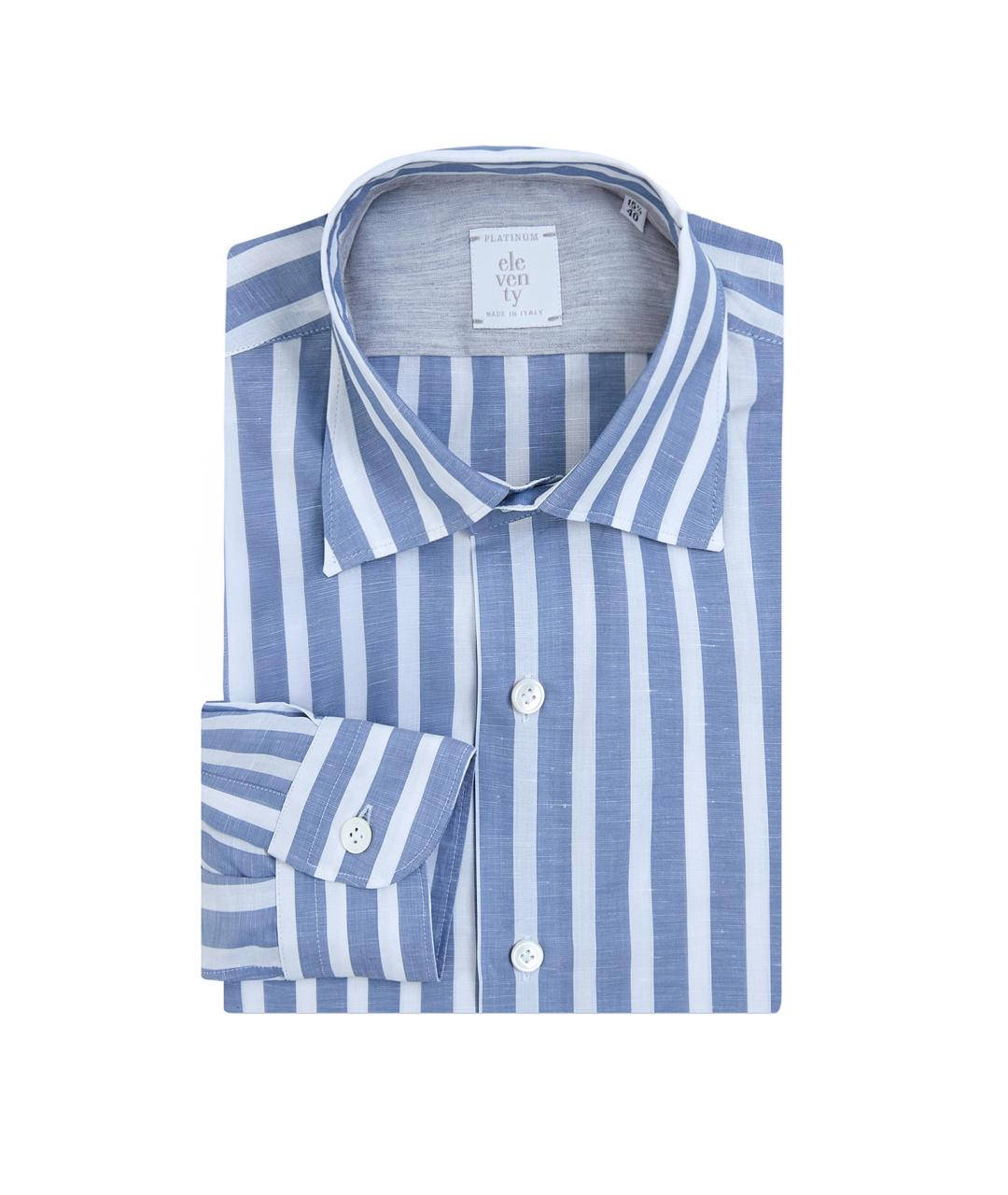 ELEVENTY Голубая хлопковая кэжуал рубашка, фото 1