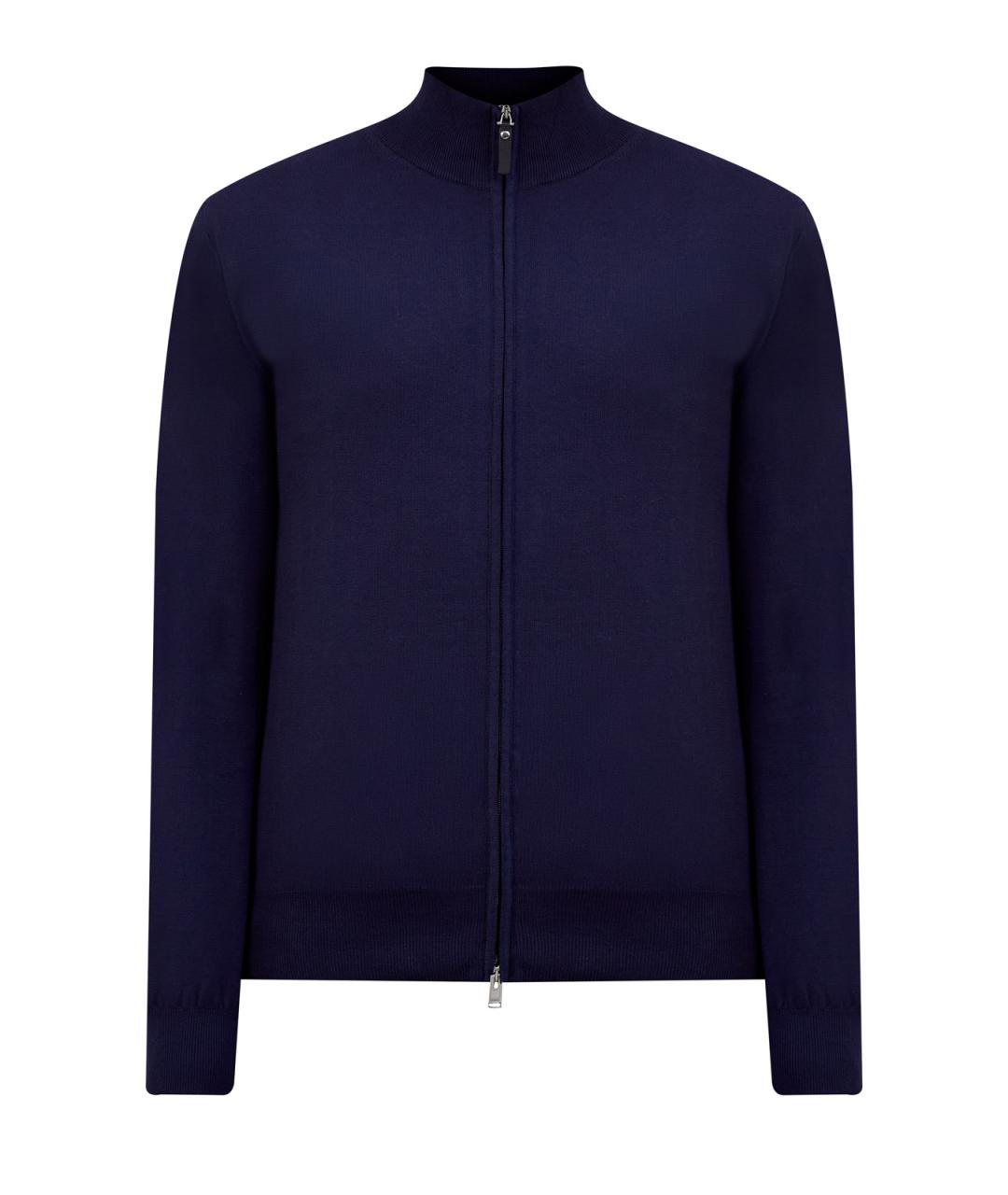CANALI Темно-синий хлопковый кардиган, фото 1