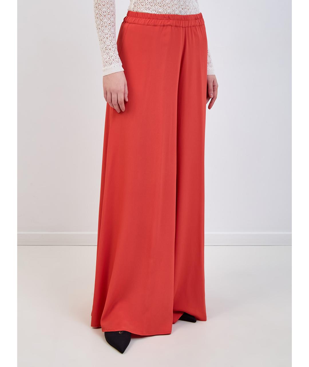 GENTRY PORTOFINO Красные ацетатные брюки широкие, фото 3