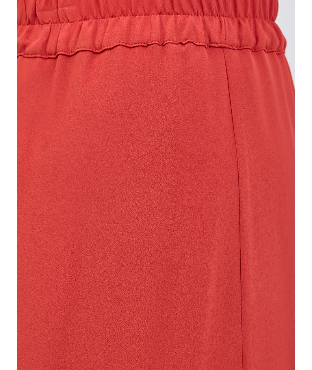GENTRY PORTOFINO Красные ацетатные брюки широкие, фото 5