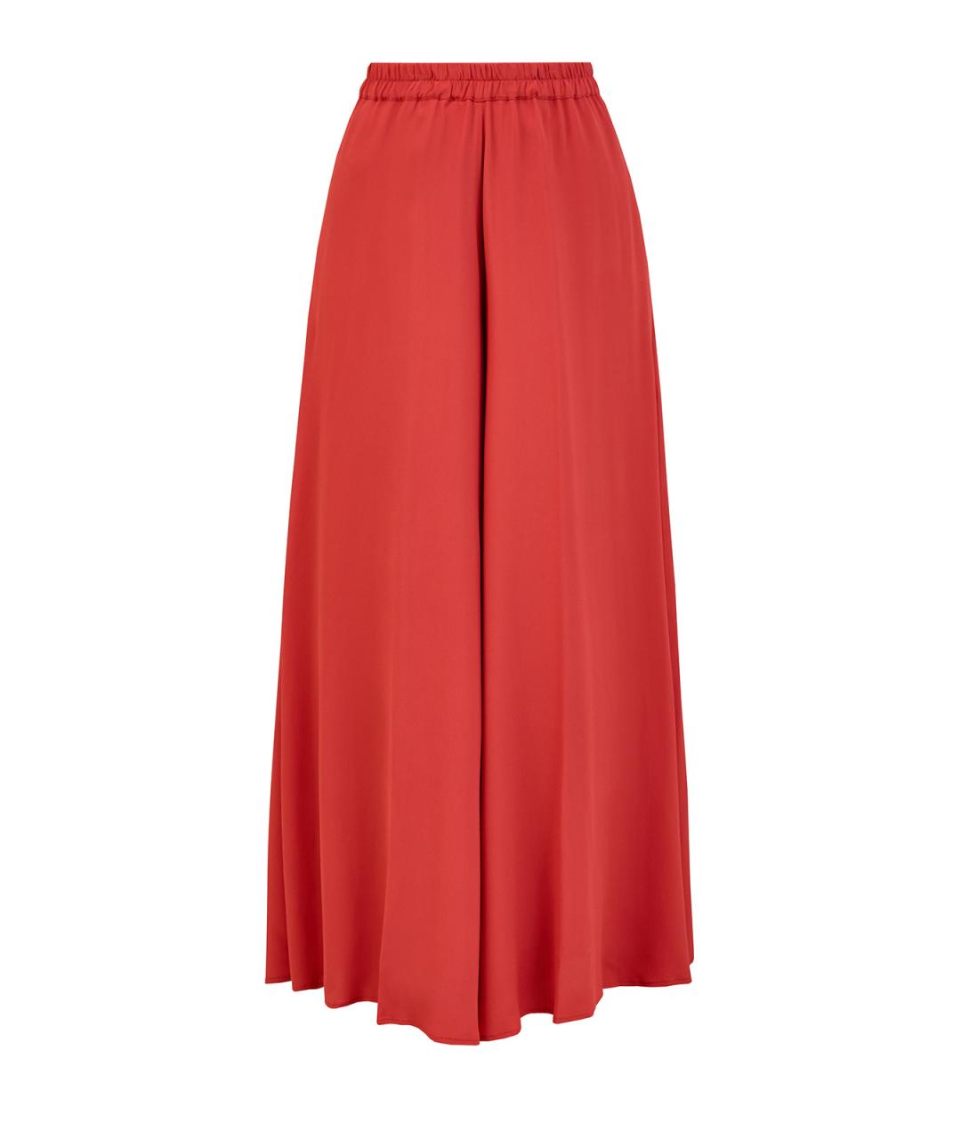 GENTRY PORTOFINO Красные ацетатные брюки широкие, фото 1