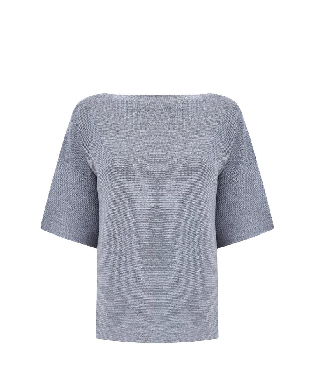 FABIANA FILIPPI Серый хлопковый джемпер / свитер, фото 1