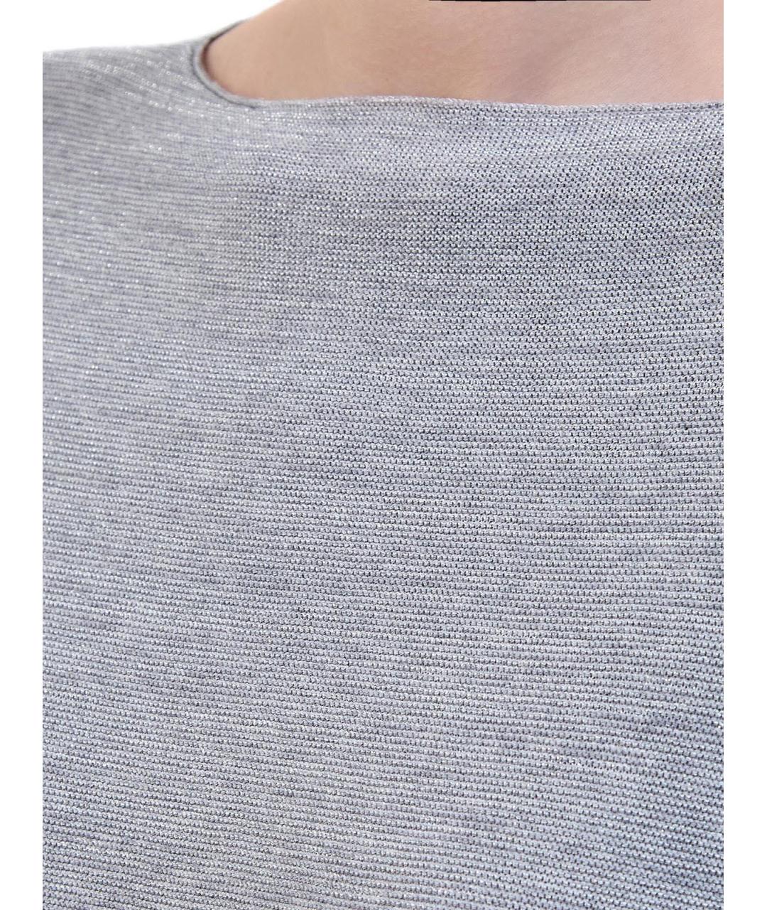 FABIANA FILIPPI Серый хлопковый джемпер / свитер, фото 5