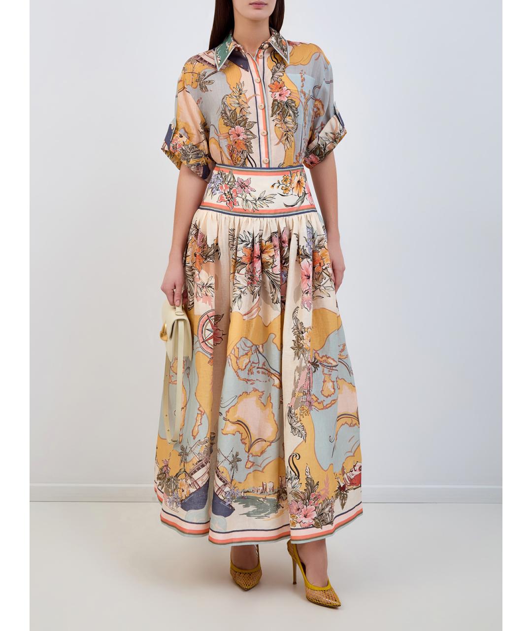 ZIMMERMANN Мульти льняная рубашка, фото 2