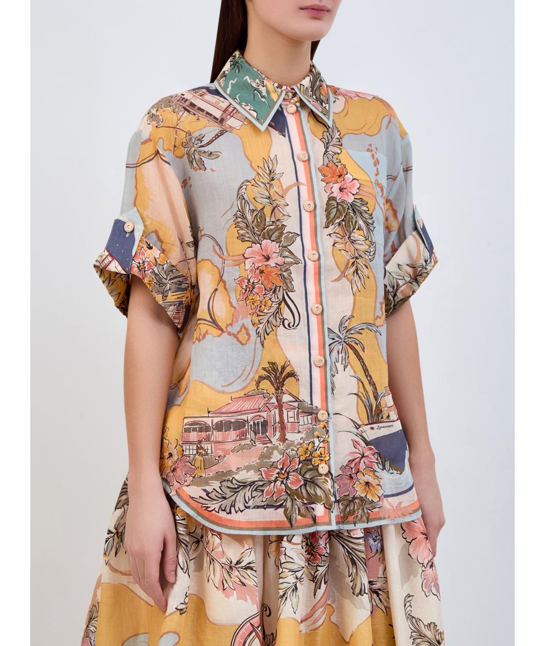 ZIMMERMANN Мульти льняная рубашка, фото 3