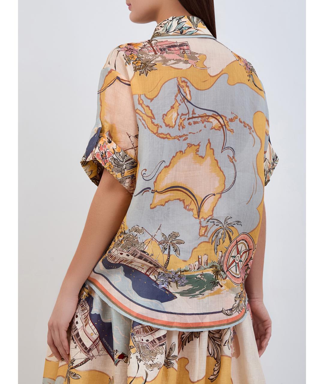 ZIMMERMANN Мульти льняная рубашка, фото 4