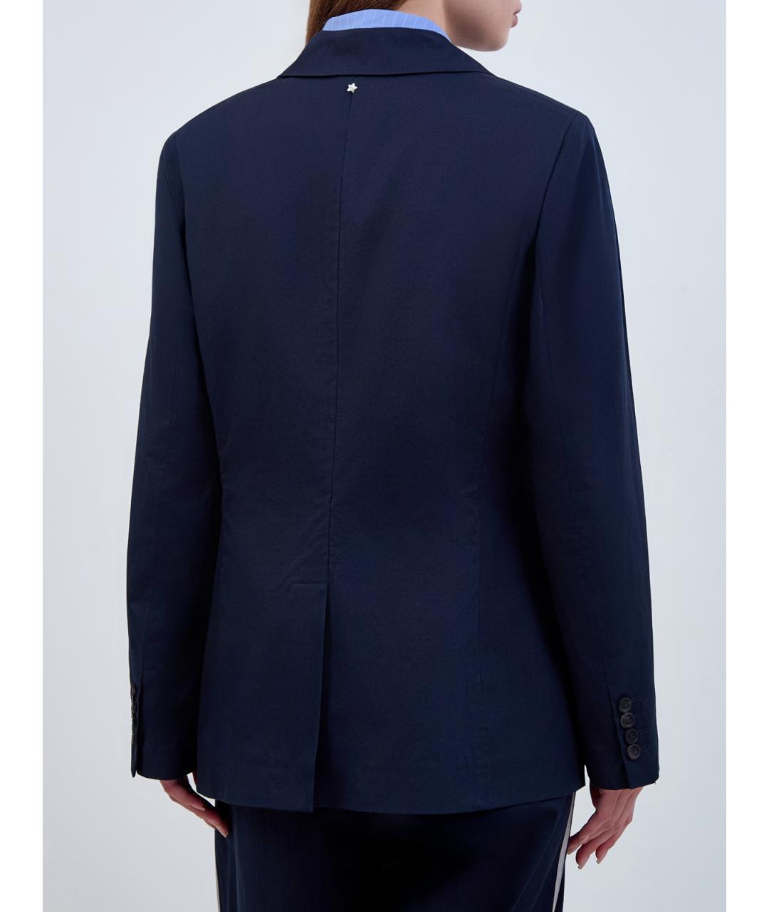 LORENA ANTONIAZZI Синий хлопковый жакет/пиджак, фото 4