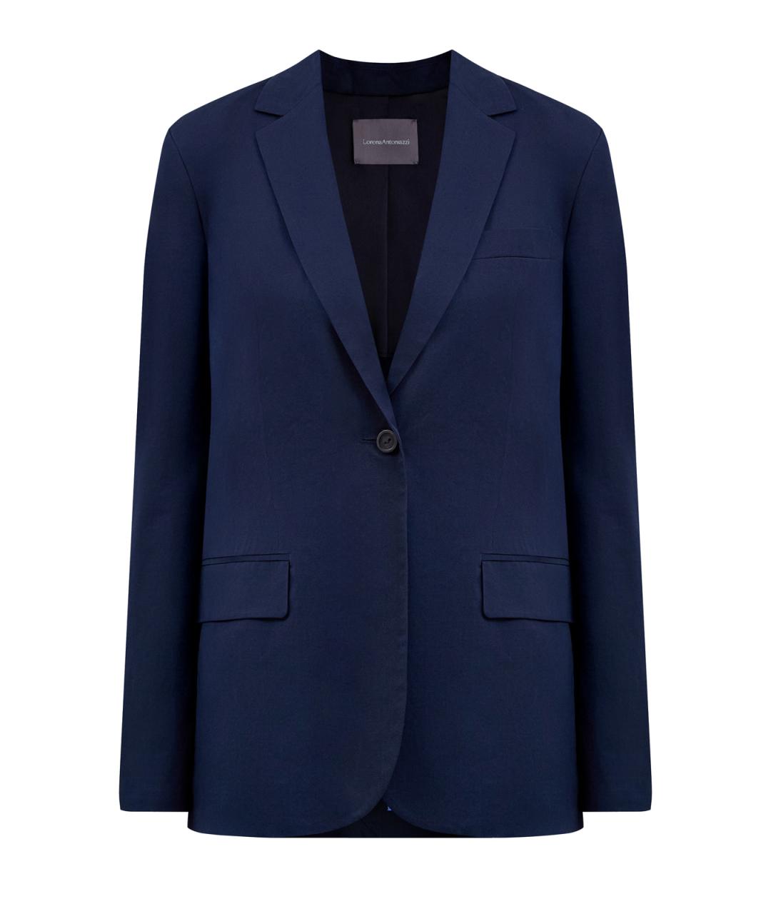 LORENA ANTONIAZZI Синий хлопковый жакет/пиджак, фото 1