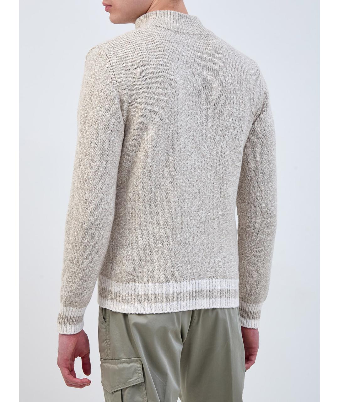 ELEVENTY Бежевый хлопковый кардиган, фото 4