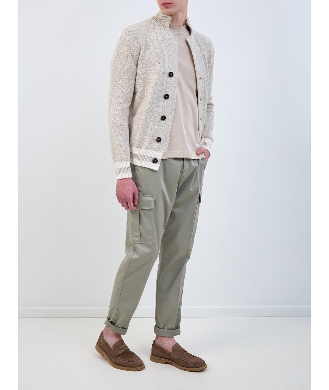 ELEVENTY Бежевый хлопковый кардиган, фото 2