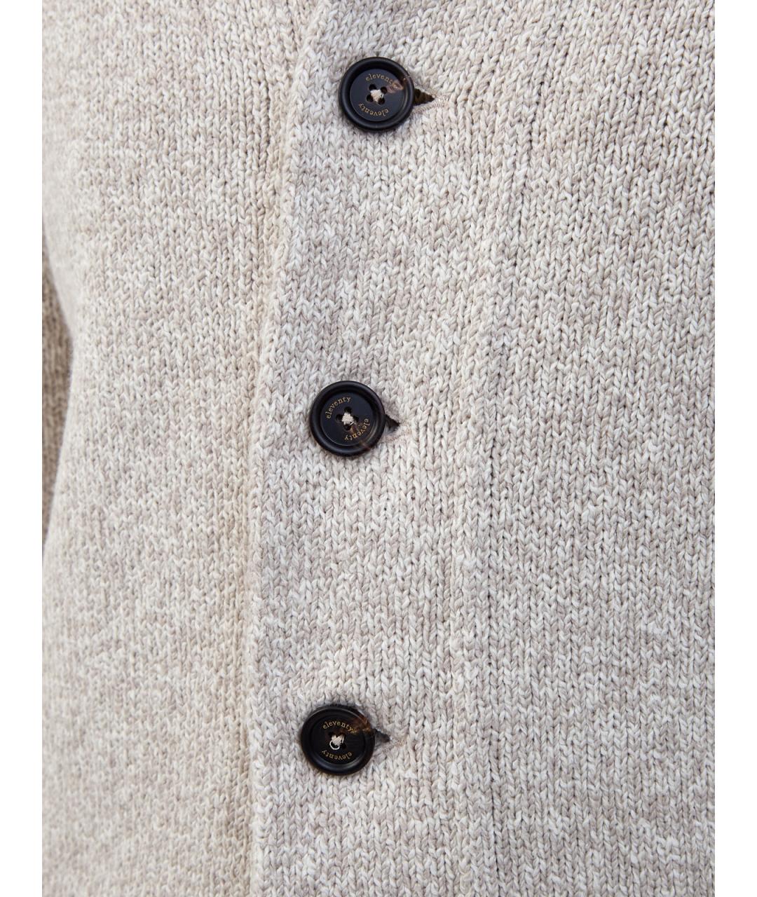 ELEVENTY Бежевый хлопковый кардиган, фото 5