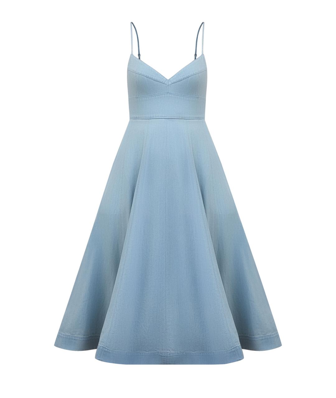 ZIMMERMANN Голубое хлопковое повседневное платье, фото 1