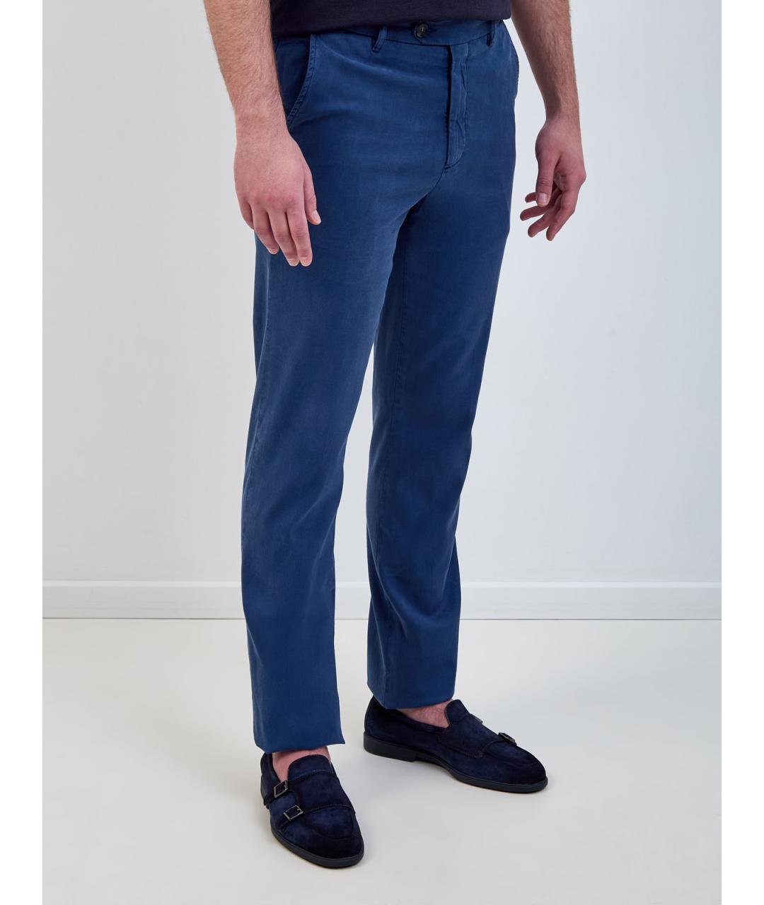 CANALI Синие повседневные брюки, фото 3