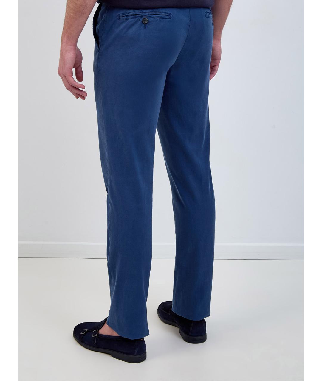 CANALI Синие повседневные брюки, фото 4