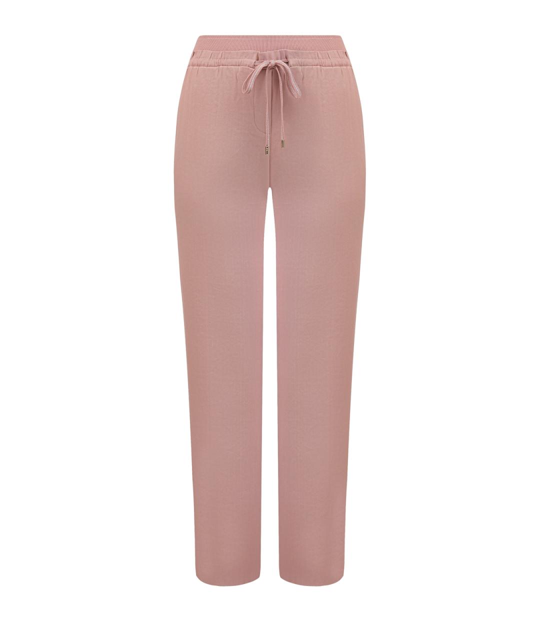 LORENA ANTONIAZZI Розовые льняные прямые брюки, фото 1