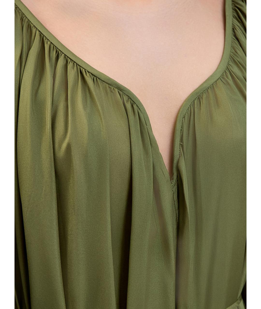 ZIMMERMANN Зеленые шелковое повседневное платье, фото 5