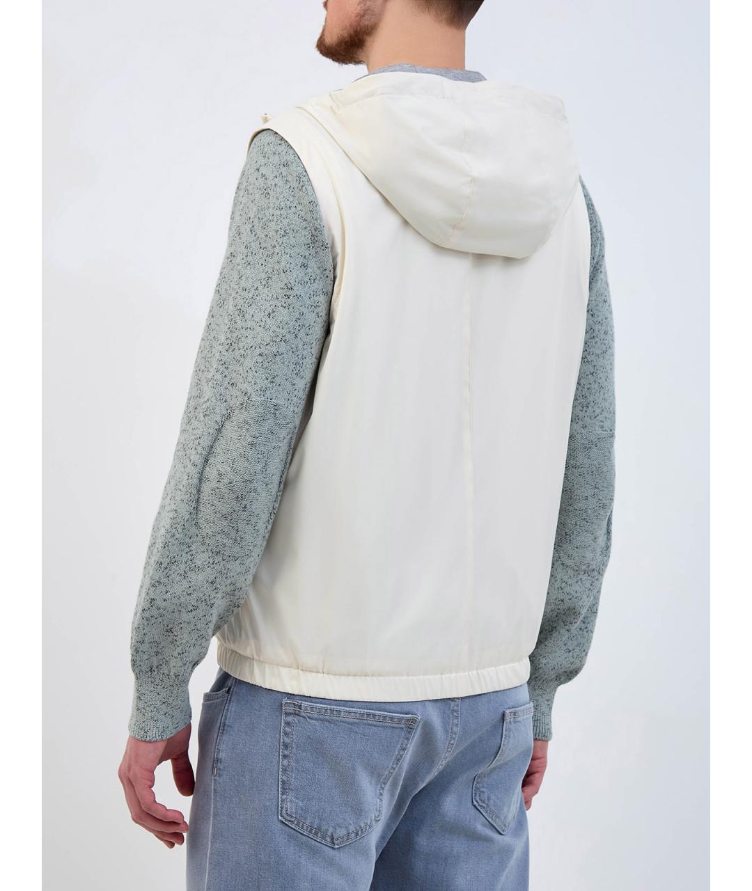 CANALI Бежевый полиэстеровый жилет, фото 4