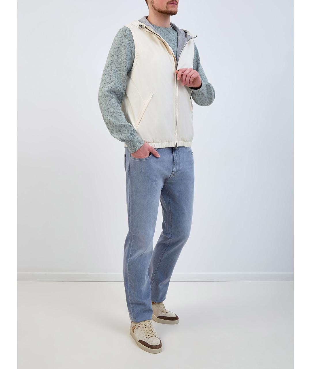 CANALI Бежевый полиэстеровый жилет, фото 2