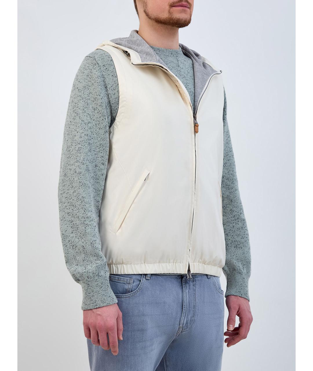 CANALI Бежевый полиэстеровый жилет, фото 3