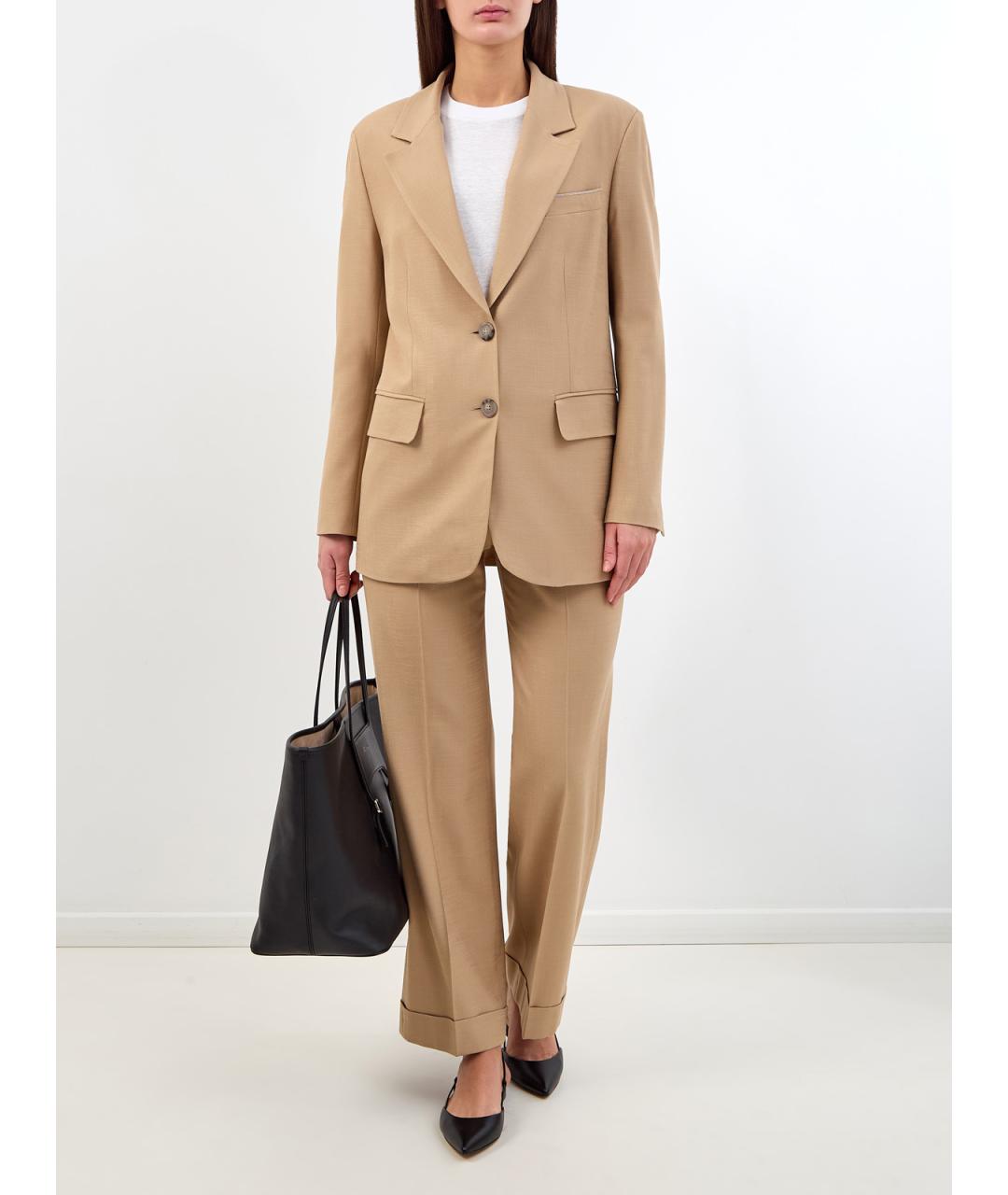 PESERICO Коричневый вискозный жакет/пиджак, фото 2