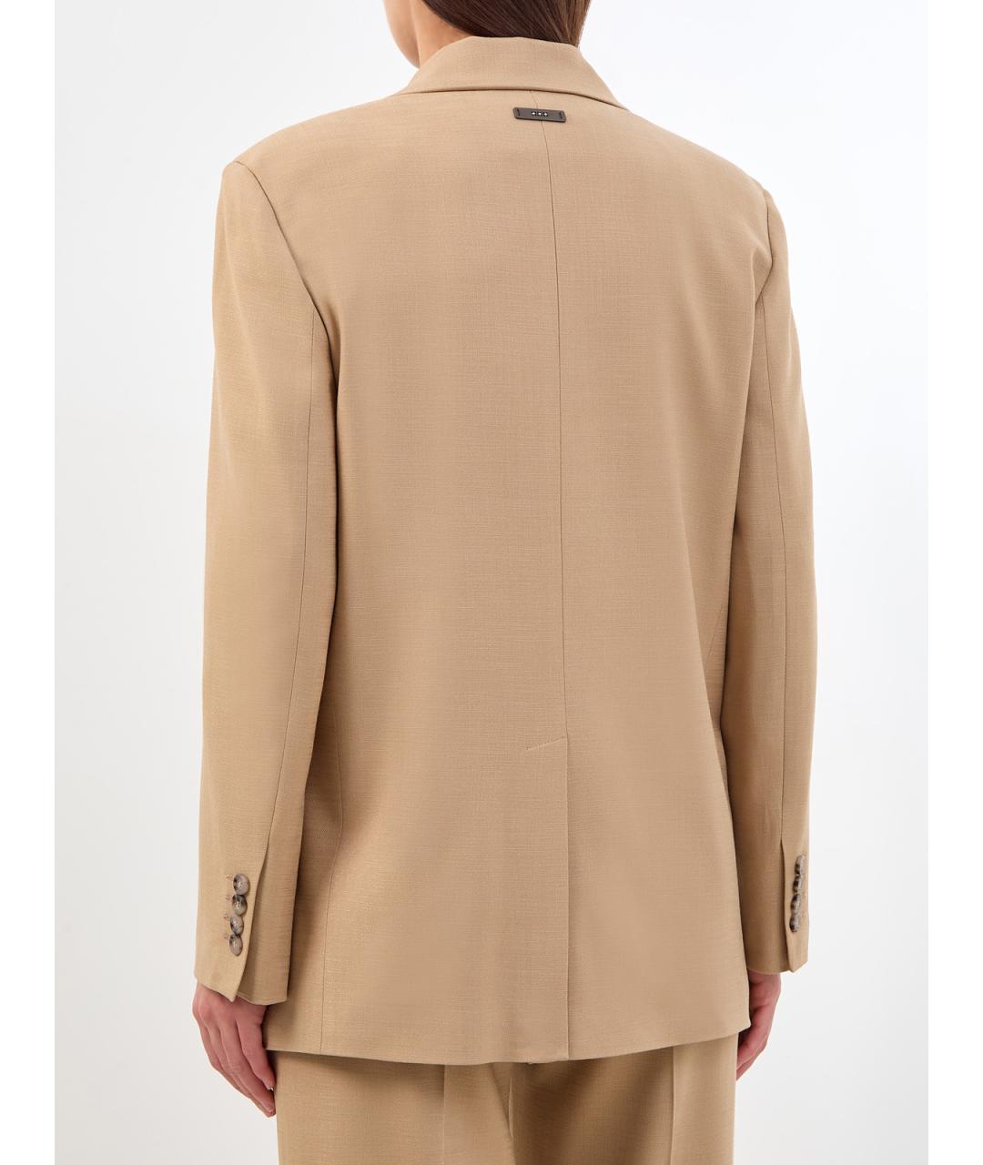 PESERICO Коричневый вискозный жакет/пиджак, фото 4