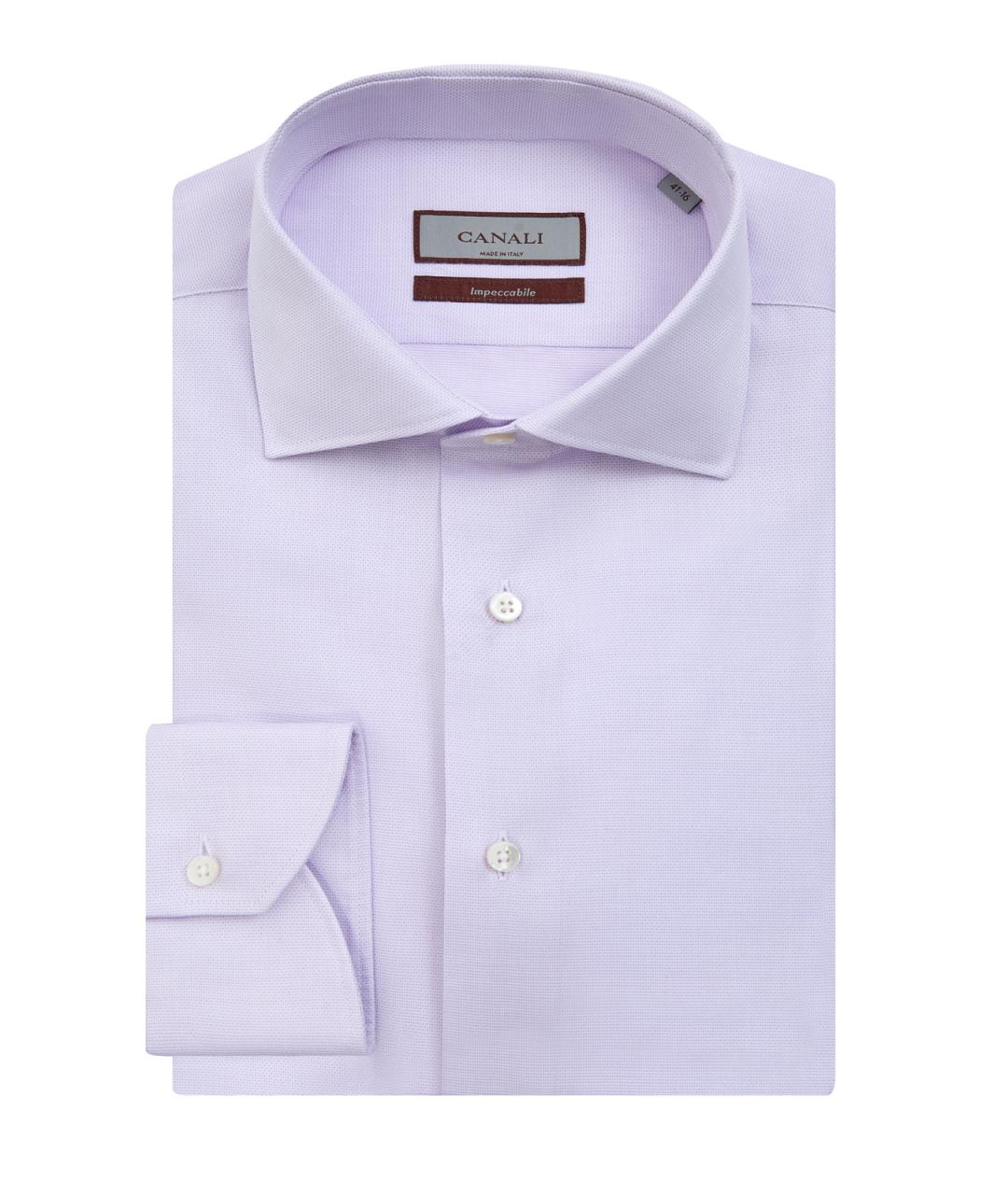 CANALI Розовая хлопковая классическая рубашка, фото 1