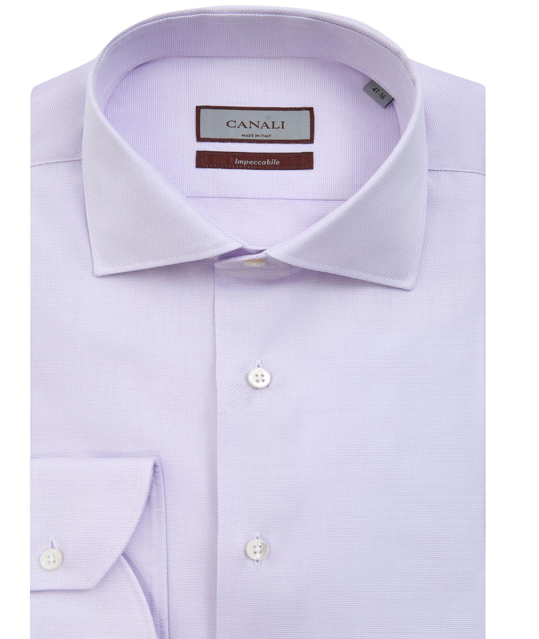 CANALI Розовая хлопковая классическая рубашка, фото 2