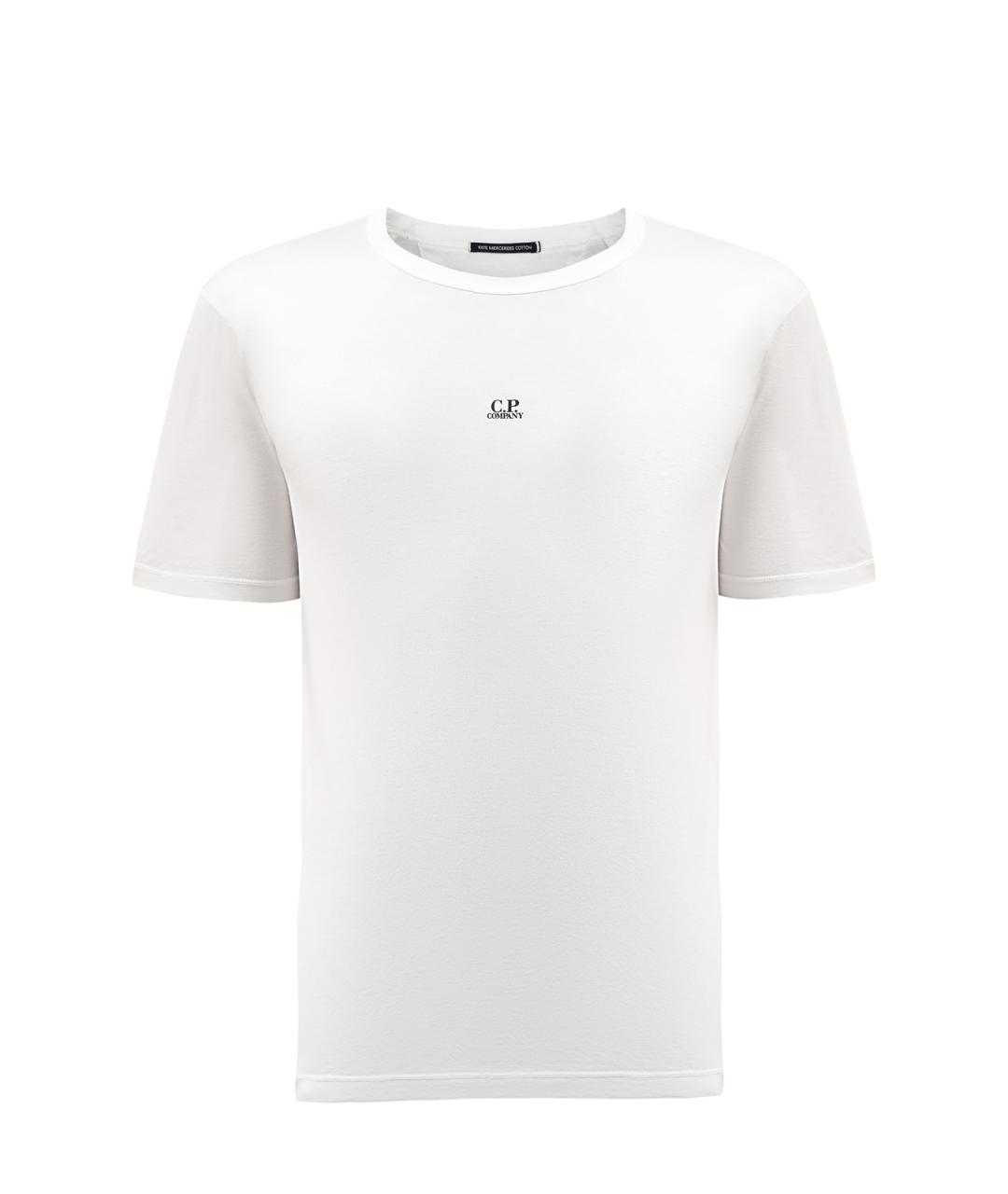 CP COMPANY Белая хлопковая футболка, фото 1