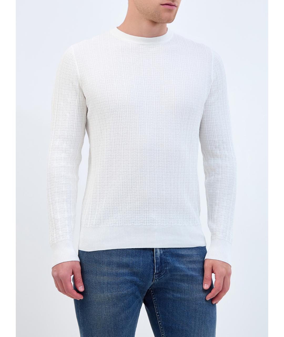 CANALI Белый хлопковый джемпер / свитер, фото 3